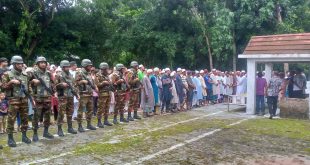 মাইলস্টোন স্কুল অ্যান্ড কলেজে বিমান দুর্ঘটনায় নিহত শিক্ষার্থী রাইসা মনি ফরিদপুরে দাফন সম্পন্ন 